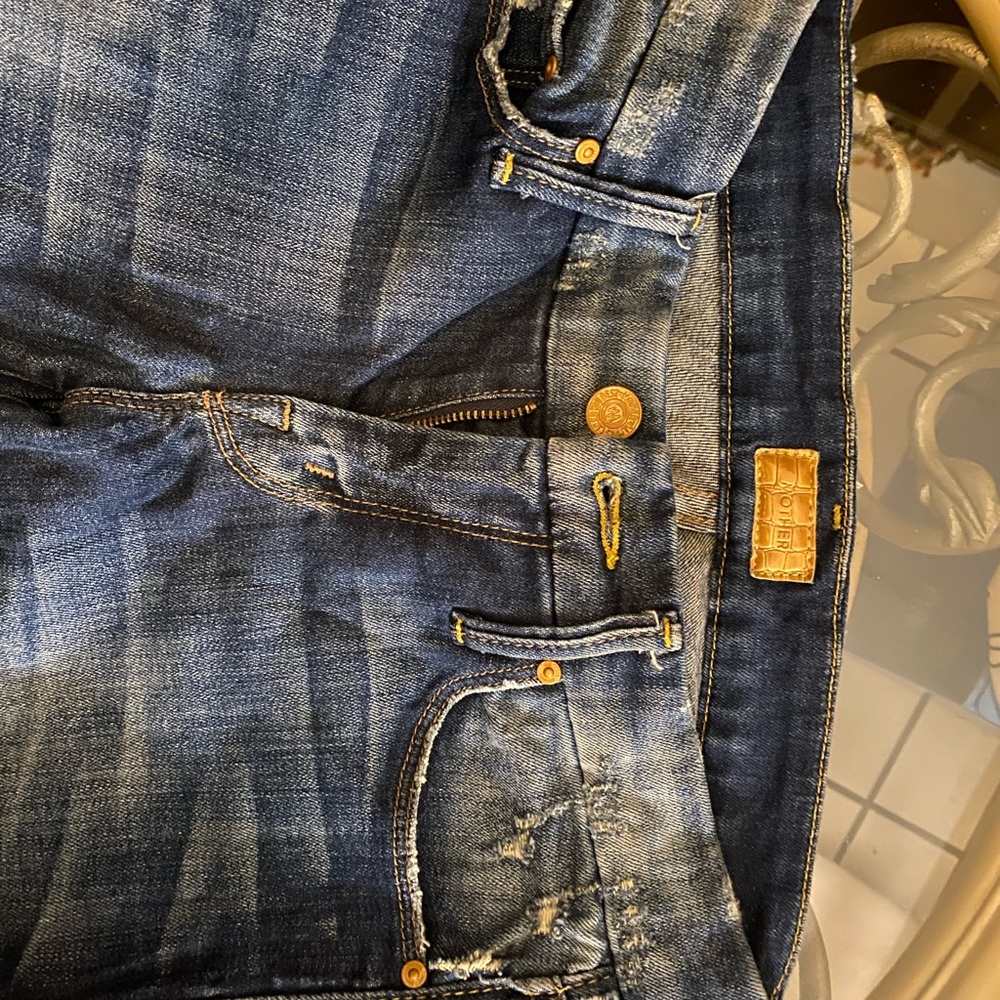 Mother dark zip fly denim jeans size 25